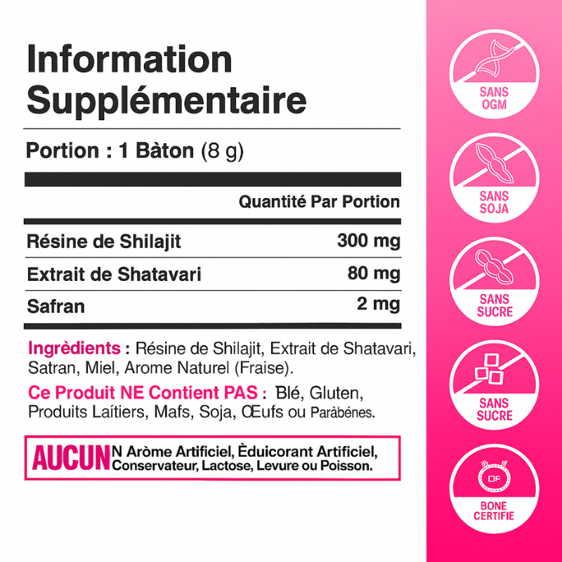 Shilajit Énergie Féminine